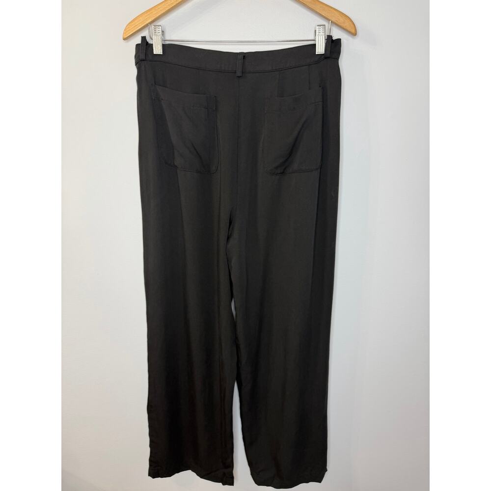 NA NIN Winnie Tencel Pleated Pant High Rise Black Relax Women's L - Picture 9 of 11